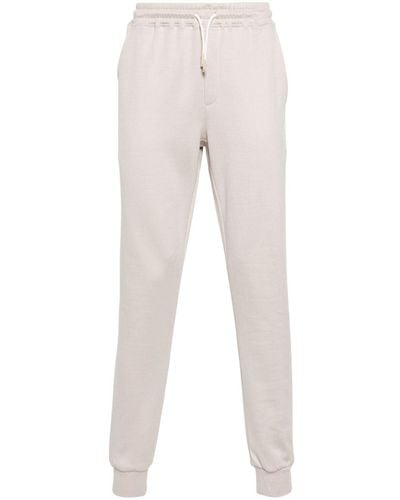 Eleventy Logo-print Track Pants - Natural