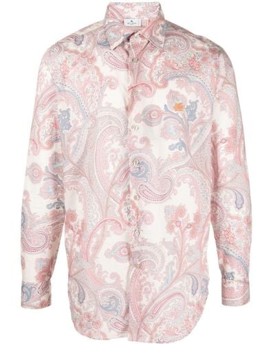 Etro Overhemd Met Paisley-print - Roze
