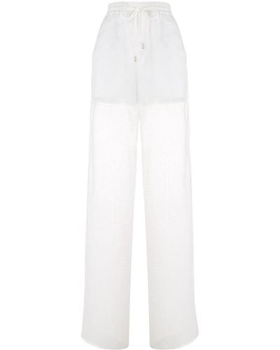 Maison Margiela Straight-leg Mesh Track Trousers - White