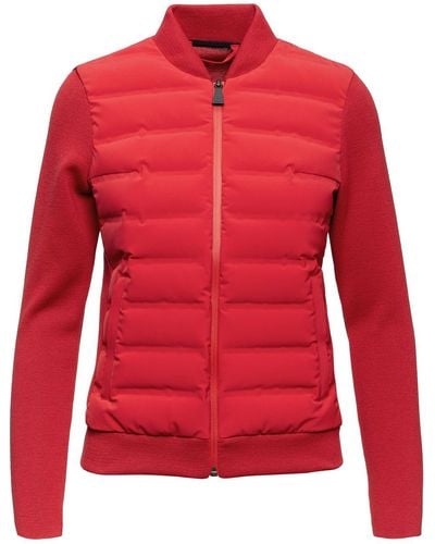 Aztech Mountain Dale Of Aspen Panelled Knitted Jacket - Red