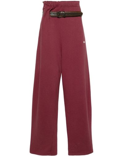 Magliano Provincia Belted Track Trousers - Red