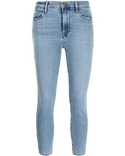 FRAME Le High Skinny Cropped Jeans - Blue