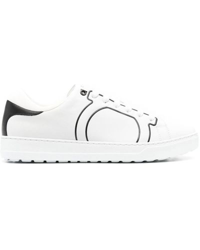 Ferragamo Low-top Lace-up Sneakers - White