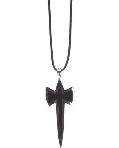 Gavello Collier à pendentif croix Black Essenses - Noir