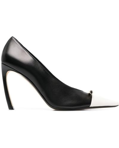 Lanvin Two-tone Stiletto Court Shoes - Black