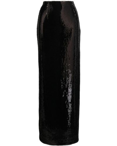 Galvan London スパンコール マキシスカート - ブラック