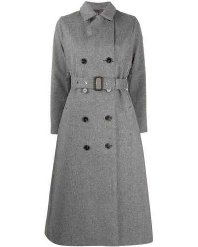 Mackintosh Double-breasted Wool Coat - Grey