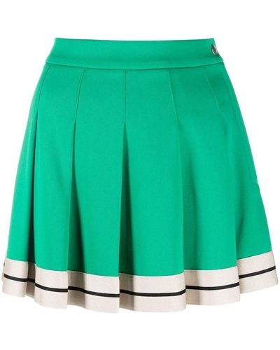Palm Angels Pleated Track Skirt - Green