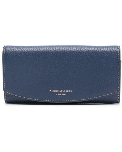 Aspinal of London Essential Leather Wallet - Blue
