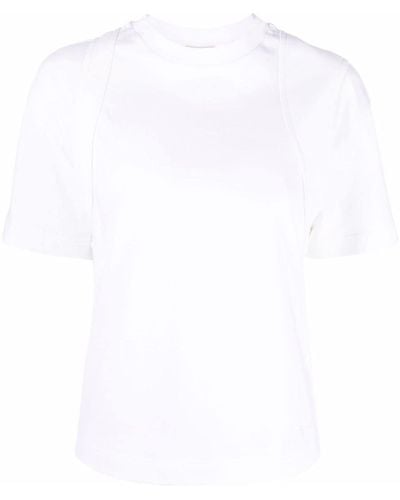 Alexander McQueen T-Shirt mit Nahtdetail - Weiß