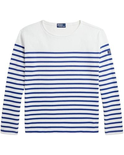Polo Ralph Lauren T-shirt en jersey à rayures - Bleu