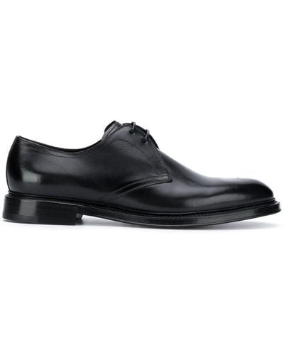 Dolce & Gabbana Hand-painted Leather Derby Shoes - Black