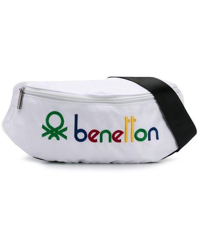 Benetton Riñonera con logo bordado - Blanco