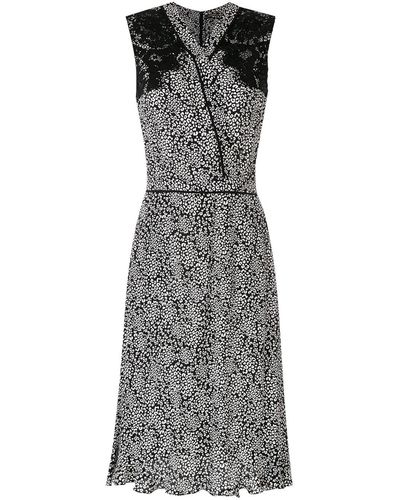 À La Garçonne Lace Detail Midi Dress - Black