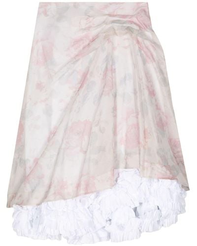 Molly Goddard Jules Gathered Ruffle-trim Skirt - Pink