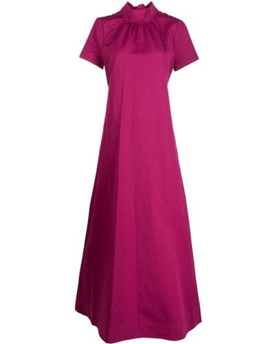 STAUD Llana Bow-detail Maxi Dress - Purple