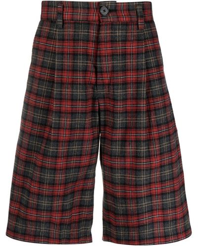 Goodfight Seven String Plaid Shorts - Red