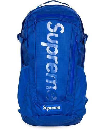 Supreme Logo-patch Backpack - Blue