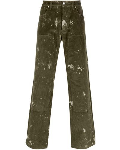 MISBHV Pantalon à effet taches de peinture - Vert