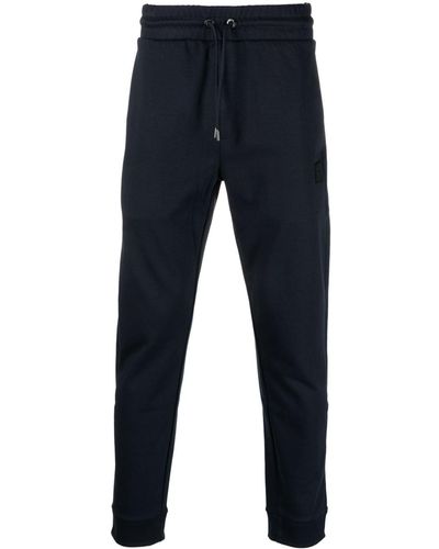 BOSS Pantaloni sportivi slim con applicazione - Blu