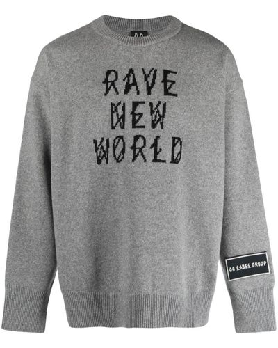 44 Label Group Rave New World Knit Wool Sweater - Gray