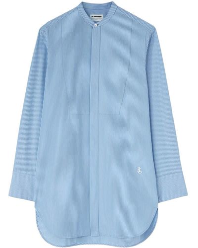 Jil Sander Saturday Striped Cotton Shirt - Blue