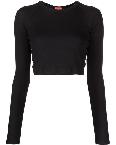 Alix Coles Jersey Cropped Top - Black