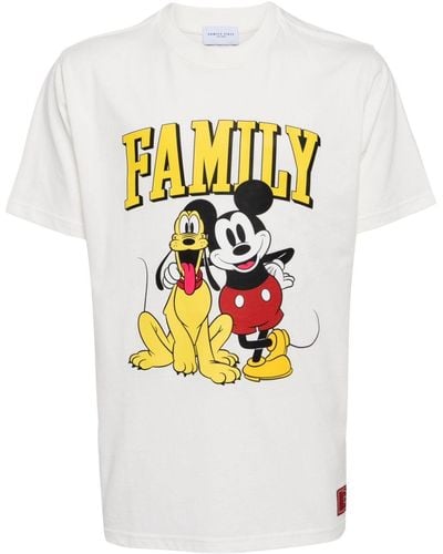 FAMILY FIRST Duo Graphic-print Cotton T-shirt - Grey