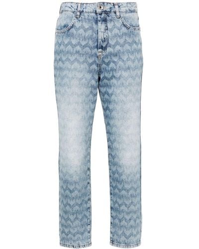 Patrizia Pepe Mid-rise Tapered Jeans - Blue