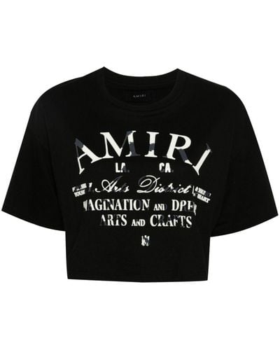 Amiri ロゴ クロップドトップ - ブラック