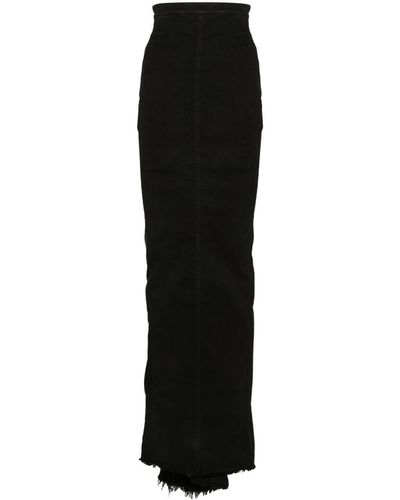 Rick Owens Falda larga Dirt Pillar - Negro