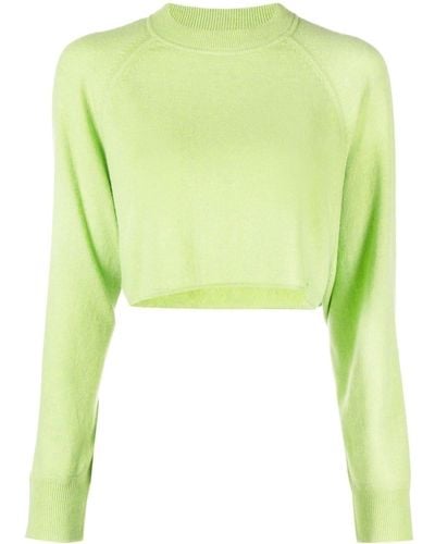 Loulou Studio Cropped Sweater - Groen