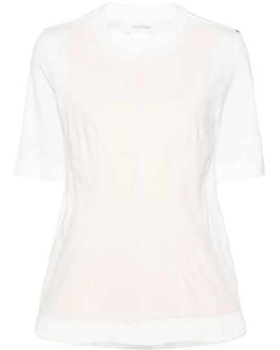 Sportmax T-Shirt im Layering-Look - Weiß