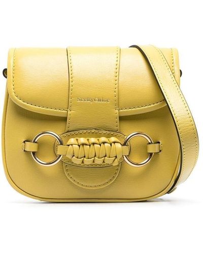 See By Chloé Saddie Ring-hardware Shoulder Bag - Yellow