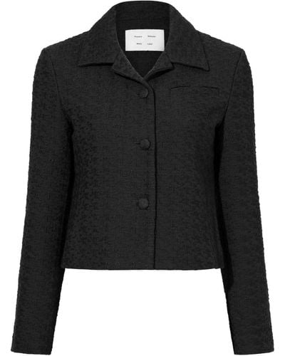 Proenza Schouler Quinn Tweed Jacket - Black