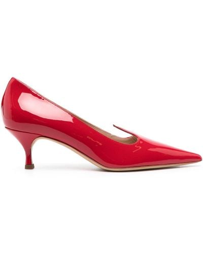 Casadei Blaze 57mm Patent-leather Pumps - Red