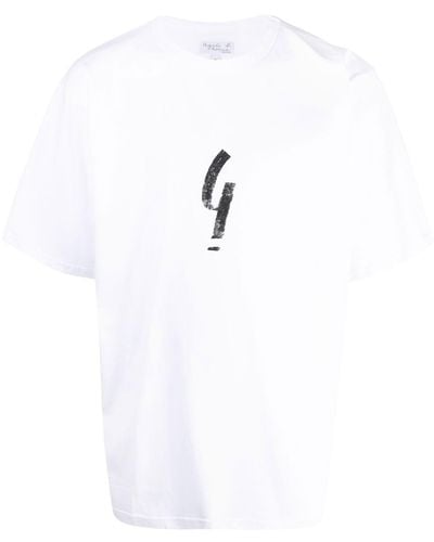 agnès b. Chris Irony-mark T-shirt - White