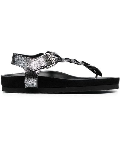 Isabel Marant Metallic-strap Leather Sandals - Black