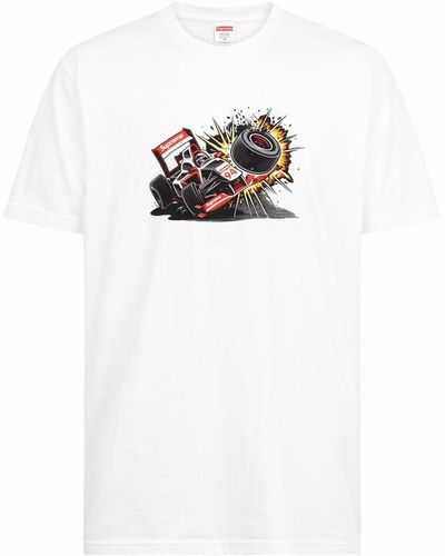 Supreme Crash Graphic-print T-shirt - White