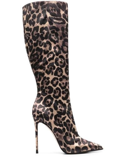 Le Silla Eva 120mm Leopard-print Boots - Black
