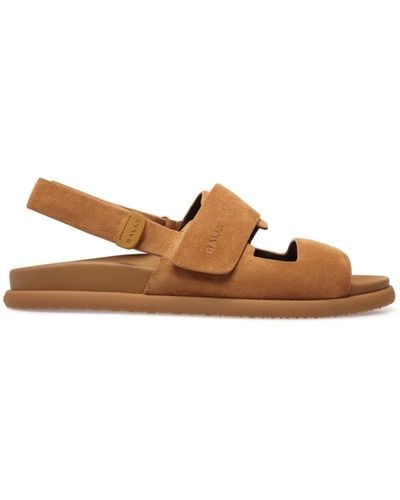 Bally Newport Suede Touch-strap Sandals - Brown