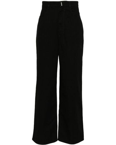 Givenchy Halbhohe Wide-Leg-Jeans - Schwarz