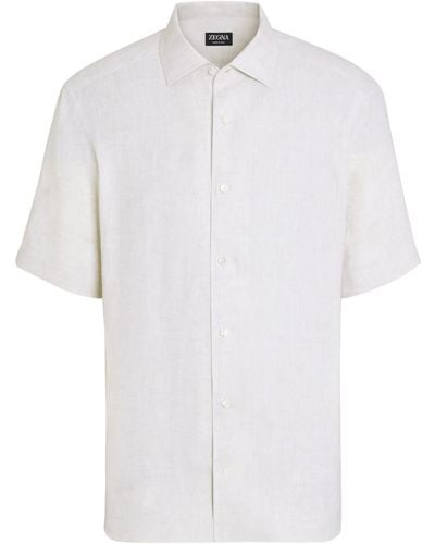 Zegna Camisa de manga corta - Blanco