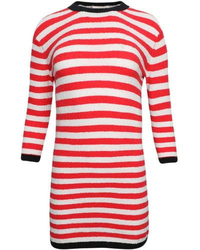 Alexandra Golovanoff Robe Cam Striped Dress - Red