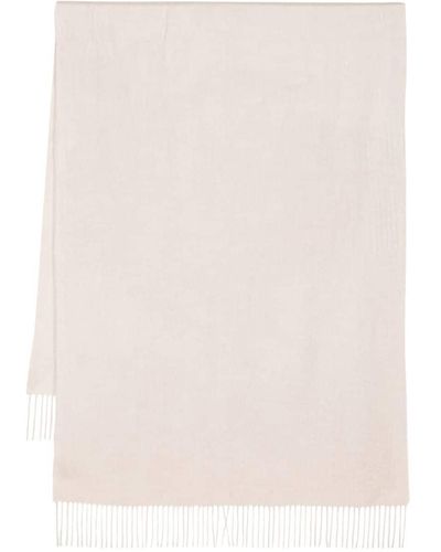 N.Peal Cashmere Fringed Cashmere Scarf - Natural