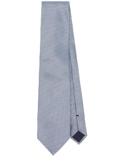 Tom Ford Cravate en soie à rayures - Bleu