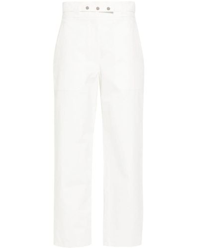 IRO Belted Cotton Tapered Pants - White