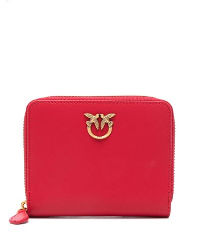 Pinko Logo-plaque Leather Wallet - Red