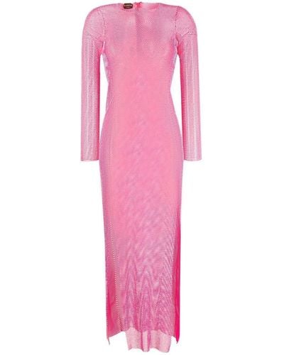 Santa Brands Rhinestone-embellished Maxi Dress - Pink
