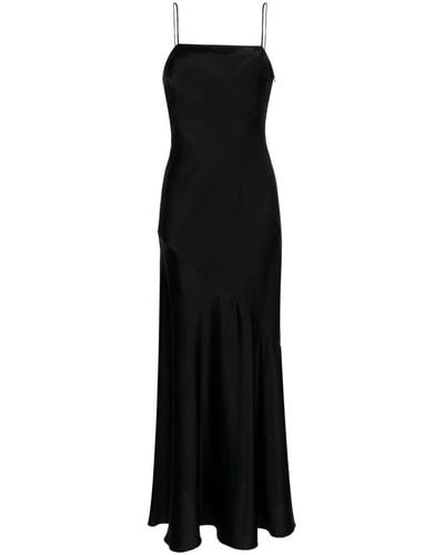 LoveShackFancy Oaklynn Silk Maxi Dress - Black